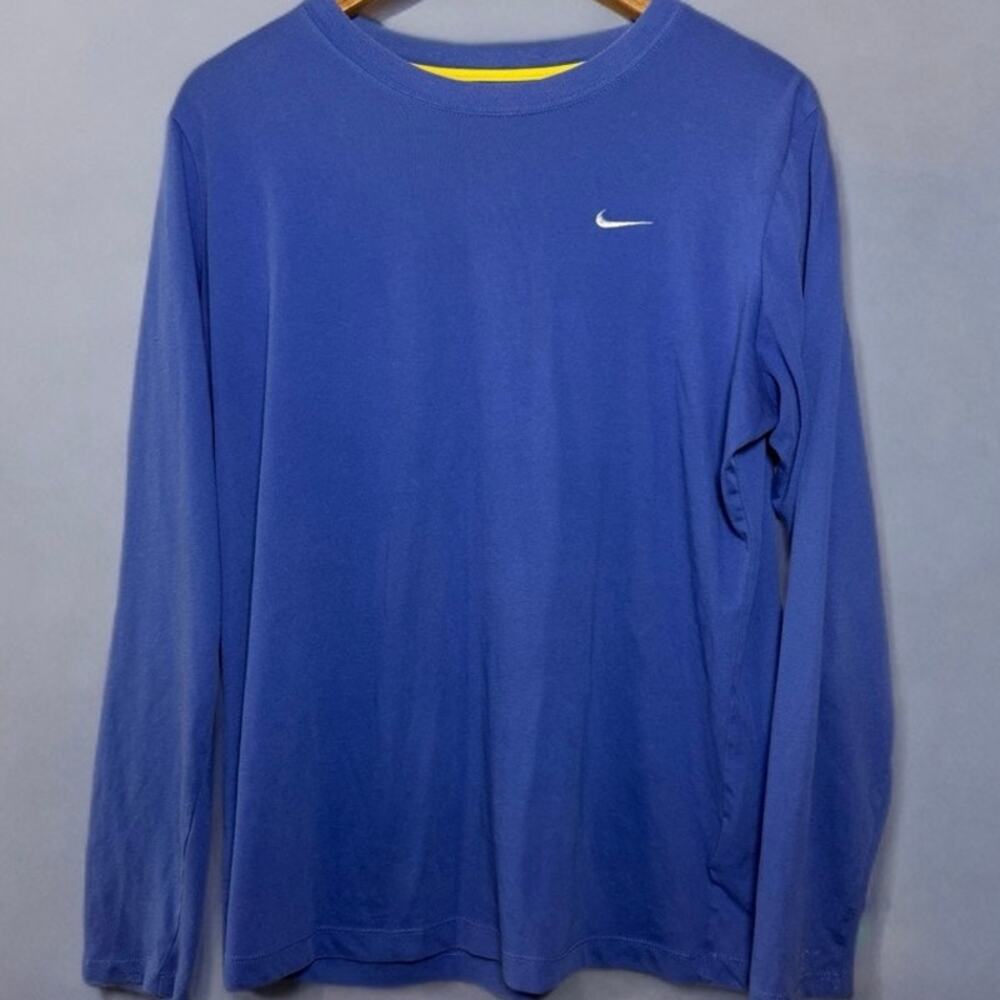 Nike Performance Long Sleeve Athletic Top XL Periwinkle Blue Dri-FIT Shirt